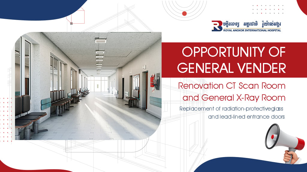 Sourcing of Vender for Renovation for CT Scan Room and General X-Ray Room